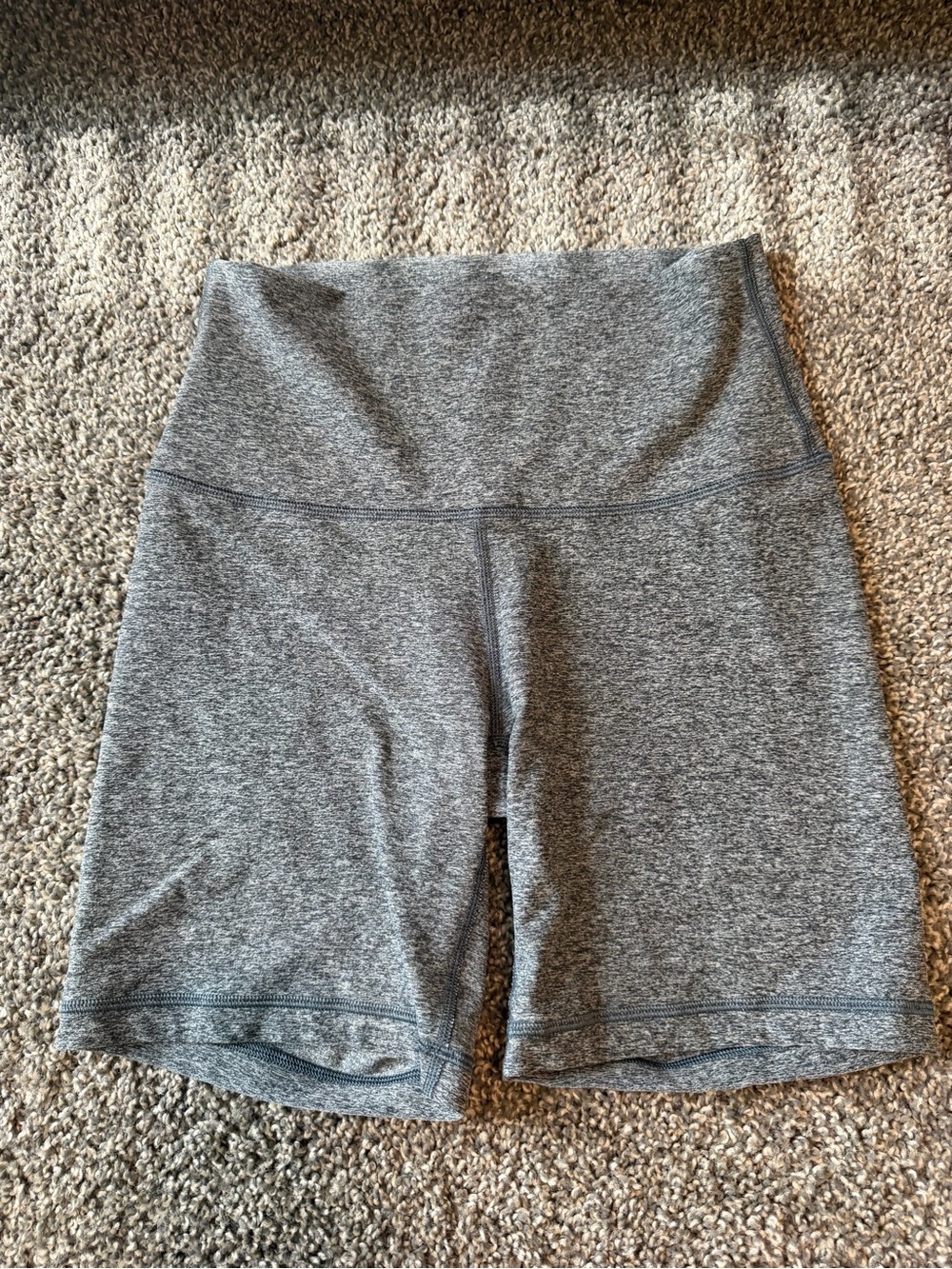 TNA Heather Gray High-Rise Athletic Bike Shorts